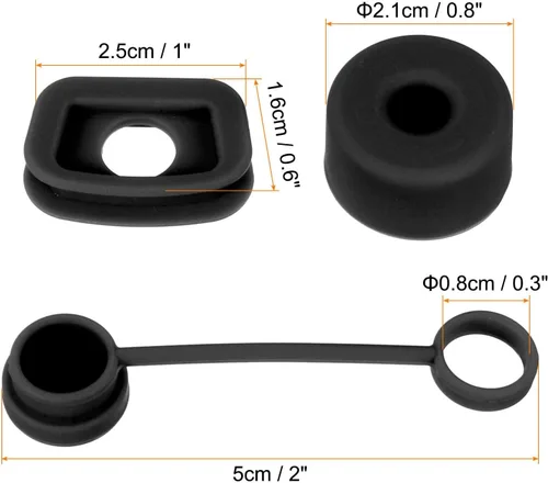 Vista 2 de Home and Garden Parts 1 Set/3Pcs Silicone Spill Stopper Accesorios para Taza de Paja 1.0 40oz/30oz Negro #CN/251024/00144