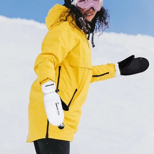 Vista 5 de Durio Guantes de esquí para mujer, impermeables, cálidos, para hombres y mujeres, guantes de nieve antideslizantes para invierno, guantes