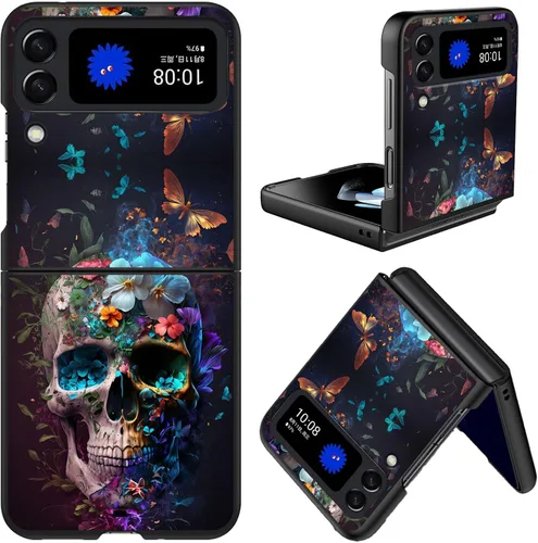Vista 49 de Diseñada para Samsung Galaxy Z Flip 4 5G, funda rígida para teléfono de PC, a prueba de golpes y caídas, patrones de moda para una protección Gatos