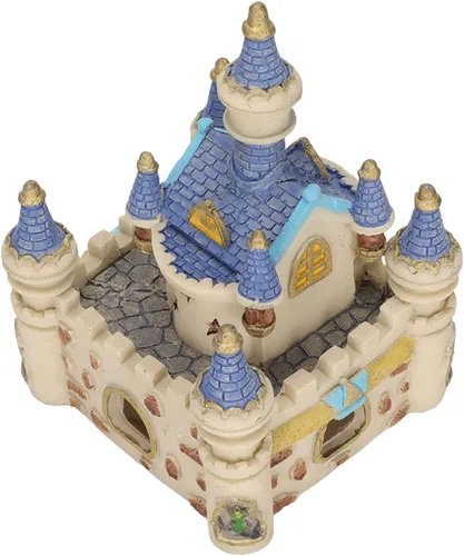 Vista 9 de Zerodis Decoración de castillo de resina para acuario, decoración de castillo de peces, decoración de castillo de resina, cueva, decoración de peces