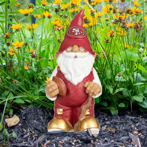 Vista 5 de NFL Resin 11.5" Team Logo Outdoor Garden Statue Gnome