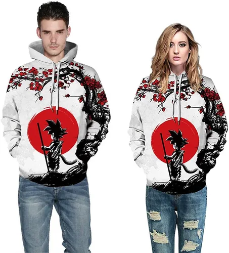 Vista 3 de BAIMORE Sudadera con capucha de anime japonés con estampado digital 3D