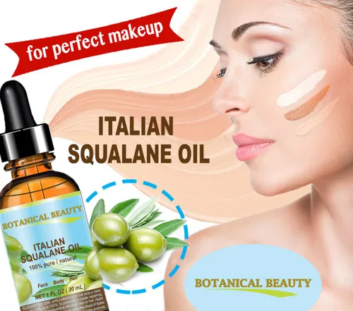 Vista 4 de Botanical Beauty SQUALANE Aceite natural sin diluir 100% puro de oliva italiano 100% ultra puro hidratante para rostro, piel, cuerpo y cabello.