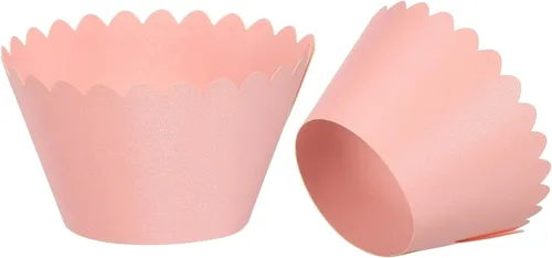 Vista 9 de PATIKIL Papel para envolver cupcakes, paquete de 50 tazas para hornear, decoración de ondas estándar para aniversario, cumpleaños, bodas y fiestas