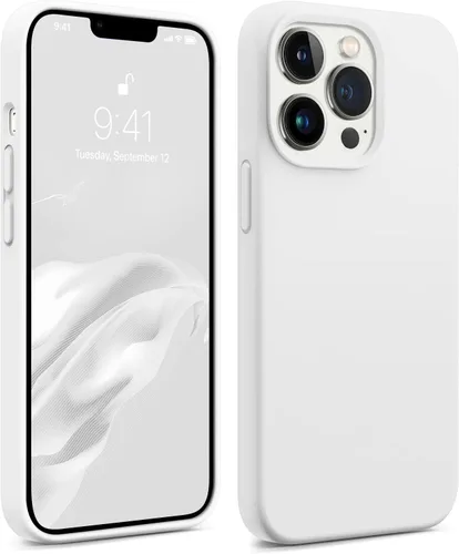 Vista 25 de AOTESIER Funda magnética para iPhone 13 Pro Max, compatible con MagSafe, protección militar a prueba de golpes, funda de silicona con forro de Verde