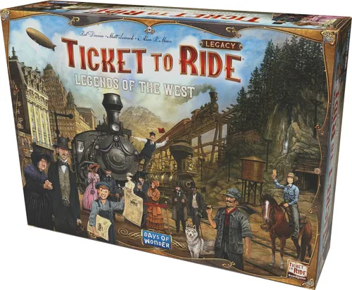 Vista 2 de Asmodee Ticket to Ride Legacy: Legends of The West Juego de mesa - ¡La aventura de tren definitiva! Juego de estrategia, juego familiar para niños