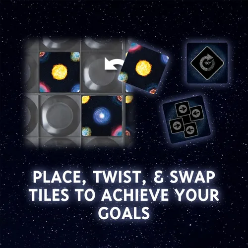 Vista 4 de Calliope Games - Juego de mesa de estrategia de colocación de piezas de galaxia de cuatro esquinas con patrón a juego para la familia, juego
