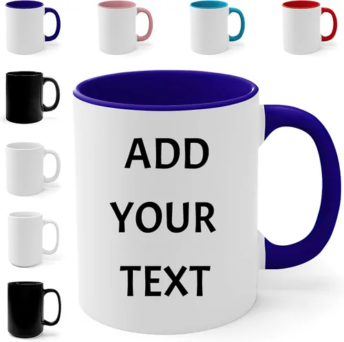 Vista 12 de Tazas personalizadas con palabras, tazas personalizadas con texto, taza de café con mensaje, crea tu propia taza, diseña tu propia taza de café