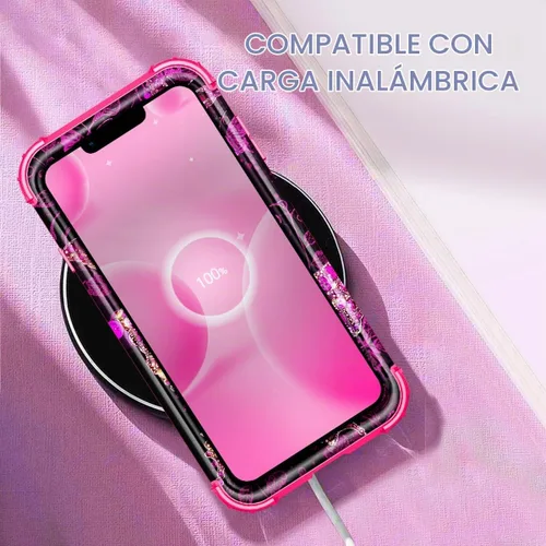 Vista 8 de Casetego Funda para iPhone 13 Pro Max, que brilla en la oscuridad, tres capas, resistente, a prueba de golpes, protección completa, policarbonato