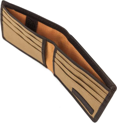 Vista 4 de Timberland PRO Billetera plegable RFID de cuero delgado para hombre con ventana trasera de identificación