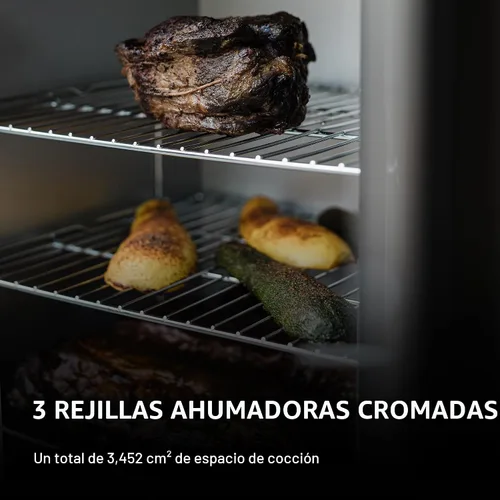 Vista 6 de Masterbuilt® Ahumador eléctrico vertical para barbacoa de 30 pulgadas con control de temperatura analógico, estantes cromados para ahumar y 535