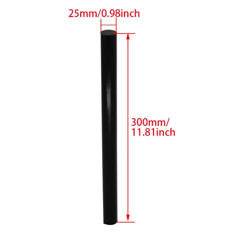 Vista 3 de Othmro 2 barras redondas de plástico PE de 0.787 in de diámetro exterior de 1.0 ft de longitud, varillas de plástico redondas de plástico