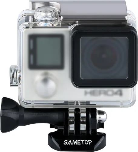 Vista 6 de Aluminumt - Hebilla de bloqueo de repuesto para cámaras GoPro Hero4 Hero3+, carcasa de esqueleto impermeable estándar (plateado)