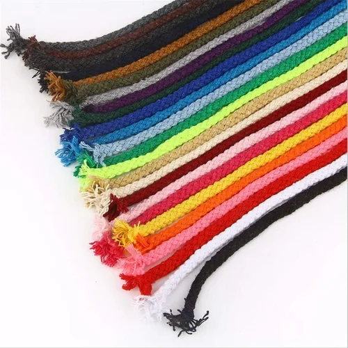Vista 6 de Cuerda de macramé de 5 mm * 295 pies, cuerda de algodón natural de 8 hebras trenzadas para manualidades, hilo de algodón para tejer, para colgar