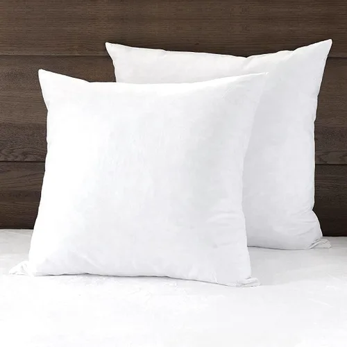 Vista 9 de APSMILE Juego de 2 rellenos de almohada de plumón orgánico de 16 x 16 pulgadas, 100 % tela de algodón, suave y esponjoso, funda de almohada