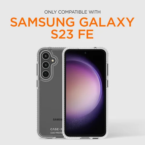 Vista 2 de Case-Mate Funda transparente resistente para Samsung Galaxy S23 FE 5G [protección contra caídas D3O de 16 pies] [compatible con carga inalámbrica]
