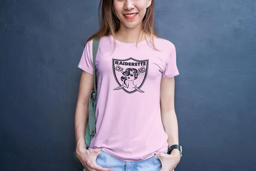 Vista 2 de Expression Tees Raiderette Football Gameday Ready Racerback Camiseta sin mangas para mujer