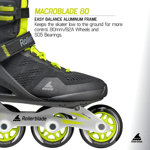 Vista 5 de Rollerblade Macroblade 80 - Patines en línea para hombre y adulto, patines en línea de rendimiento