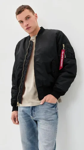 Vista 3 de Alpha Industries MA-1 Bomber Flight Jacket - Chaqueta de vuelo de piloto de combate Negro