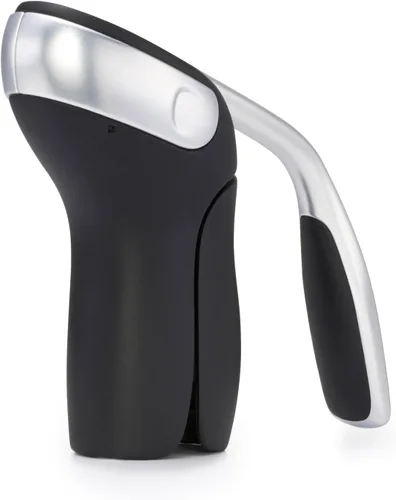 Vista 15 de OXO Sacacorchos de Palanca Vertical de Acero con Cortador de Papel de Aluminio Extraíble Acción de palanca, asas de fácil agarre, barra de inicio