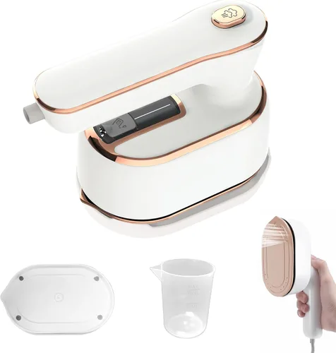 Vista 7 de Vaporizador portátil de mano para ropa, planchado y vapor 2 en 1, giratorio de 180°, multidireccional, mini vaporizador de viaje, adecuado para ropa