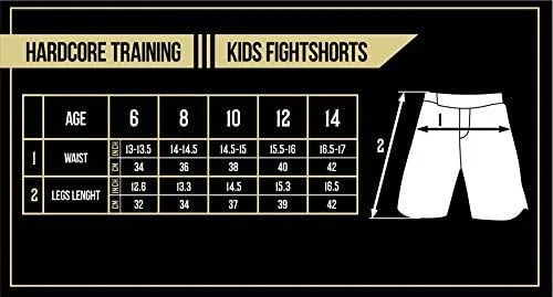 Vista 5 de Hardcore Training Pantalones cortos de boxeo para niños Pitbull City MMA Boxing BJJ Fitness Running Entrenamiento Ejercicio Ropa deportiva, negro