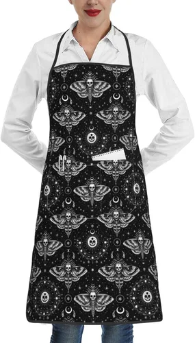 Vista 26 de Delantal unisex con cuello ajustable con bolsillos espaciosos y lazos largos