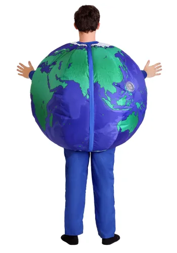 Vista 2 de Disfraz Inflable de Tierra para Adultos Multicolor