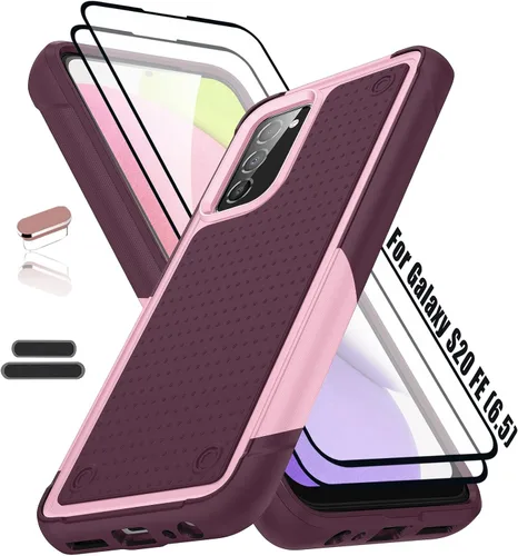 Vista 10 de Funda resistente para Samsung Galaxy S20 FE (5G) de 6.5 pulgadas, 4 esquinas con bolsas de aire [protección contra caídas de 12 pies], agarre