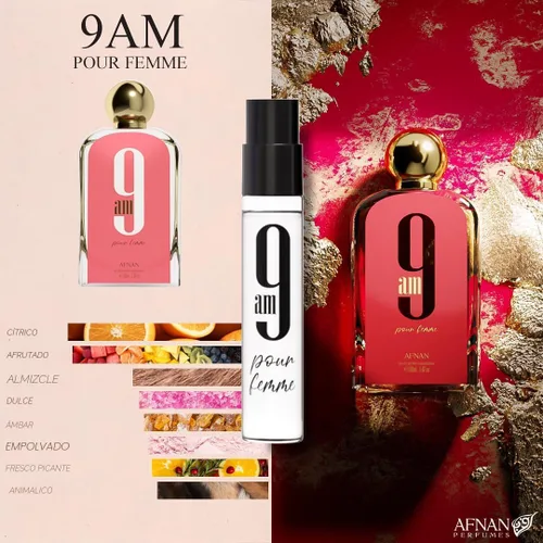 Vista 6 de Kit de Descubrimiento Afnan Serie 9, Set de Perfume en Miniatura de 5 Piezas - 5 Viales de 2 ml