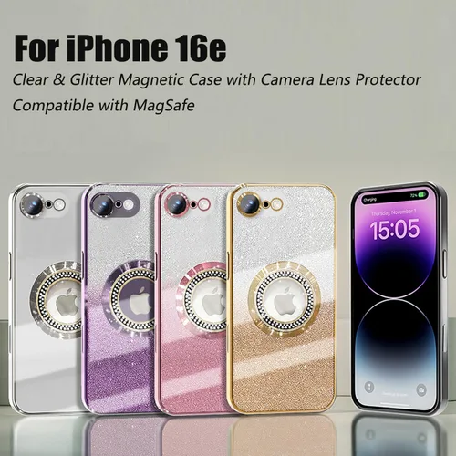 Vista 37 de Misscase Funda magnética con purpurina para iPhone 11 compatible con MagSafe, protección completa, delgada, a prueba de golpes, antiarañazos
