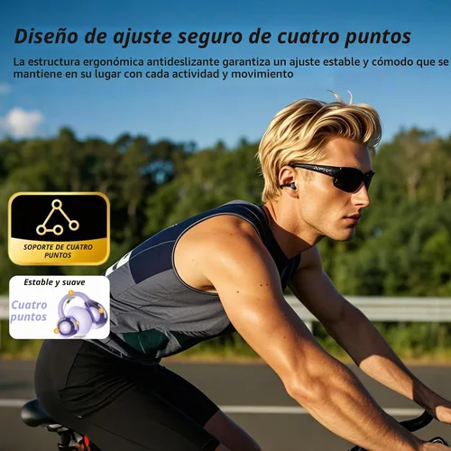 Vista 3 de M97 - Auriculares Inalámbricos con Clip Bluetooth 6.0, Auriculares de Oreja Abierta con Batería de 50H con Carga Rápida de 10 Min, Gancho