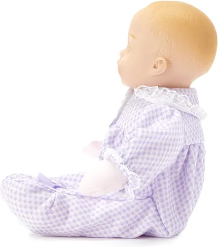 Vista 5 de Madame Alexander Huggums de cuadros lavanda de 12 pulgadas, tono de piel medio