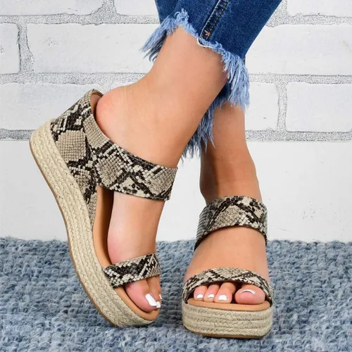 Vista 3 de Sandalias para mujer, elegantes de verano 2023, puntera abierta, transpirables, sandalias de playa sin cordones