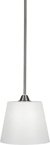 Vista 15 de Toltec Lighting Paramount - Mini colgante de 1 luz en acabado negro mate con cristal de arte perla de 7 pulgadas y estilo negro