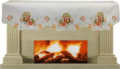 Vista 11 de Creative Linens Juego de 4 manteles individuales de cosecha de otoño de 11 x 17 pulgadas, manteles individuales bordados de pavo y calabaza y hoja