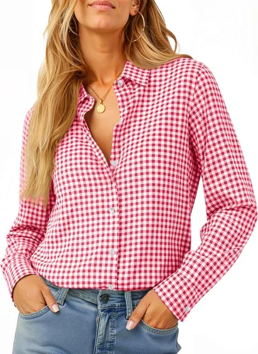 Vista 5 de Soft Non-Iron Wrinkle-Free Button Down Shirts for Women Dress Shirts Collared Blouses Formal Business Work Tops