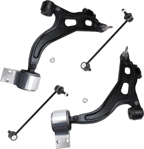 Vista 218 de Detroit Axle - 4 piezas de brazos de control traseros para Ford C-Max, Focus, Mazda 3 5, Volvo C30, C70, S40, V50, 4 brazos de control superiores e