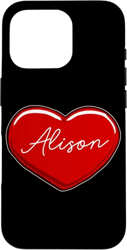 Vista 20 de iPhone 16 Hand Drawn Heart Alison - First Name Hearts I Love Alison Case