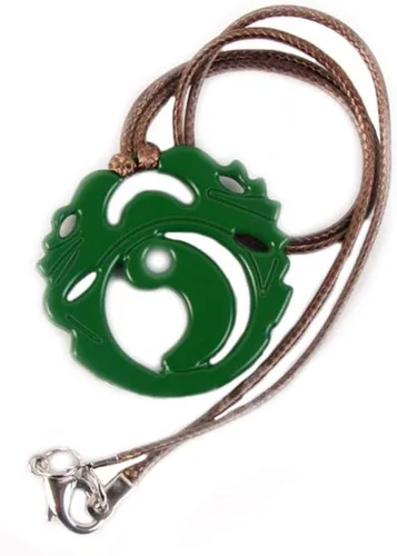 Vista 2 de Collar Lara Croft Verde Colgante Accesorios de lujo Accesorios Cosplay Props Xcoser