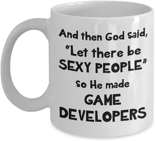 Vista 3 de Regalos para diseñador de videojuegos – Deja que haya personas sexy – taza de café taza de té divertida bonita e inspiradora idea de recompensa