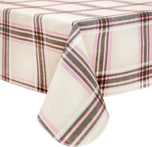 Vista 16 de FIFTY FEET Mantel rectangular de 84 x 60 pulgadas, mantel de vinilo con respaldo de franela para mesas rectangulares, impermeable, a prueba