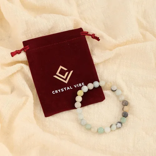 Vista 36 de Crystal Vibe Pulseras de cuentas de 0.315 in para mujeres y hombres, pulseras de cristal con piedras preciosas naturales, tamaño elástico ajustable