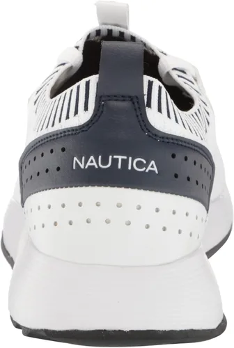 Vista 3 de Nautica Zapatillas deportivas para hombre, cómodas, informales, con cordones, a la moda, para caminar, pantalones deportivos ligeros