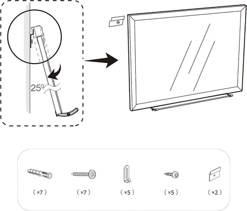 Vista 5 de AmazonBasics - Pizarra magnética de borrado en seco, marco de aluminio, 6 x 4 pies