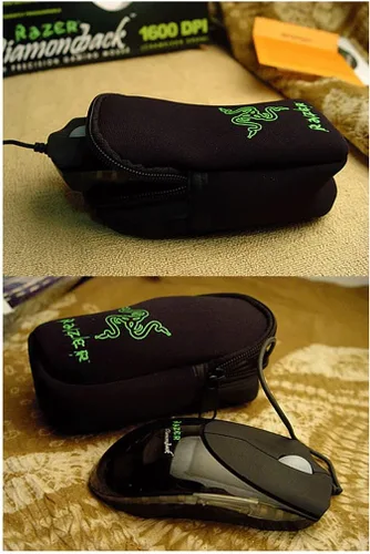 Vista 3 de CRUVURBI - Funda protectora para ratón Logitech G502 SteelSeries ie30 Razer Gaming Mouse Pouch Pack Bag