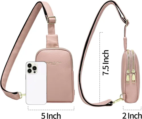 Vista 5 de INICAT - Bolso bandolera pequeño para mujer, hombre, adolescente y niñas, riñonera