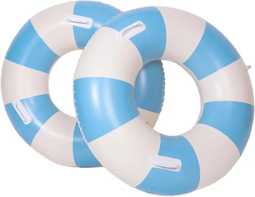 Vista 7 de Flotadores inflables de piscina para adultos, flotadores inflables para anillo de natación para adultos, balsa de piscina inflable para verano