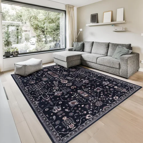 Vista 59 de GLN Rugs Traditional Collection - Alfombra de felpilla lavable a máquina, tradicional lavable, antideslizante, alfombra de felpilla de pelo corto