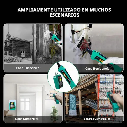 Vista 6 de Xin Tester Herramienta Digital de Localización de Interruptores de Circuito AC con Probador de Salida GFCI Integrado, Rastreador de Circuito
